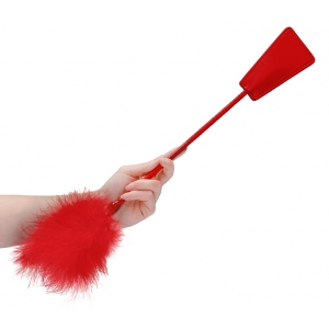 Cravache et Plumeau OUCH 43cm Rouge