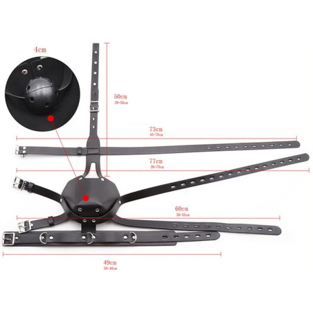Muselière SM HARNESS HEAD Noire