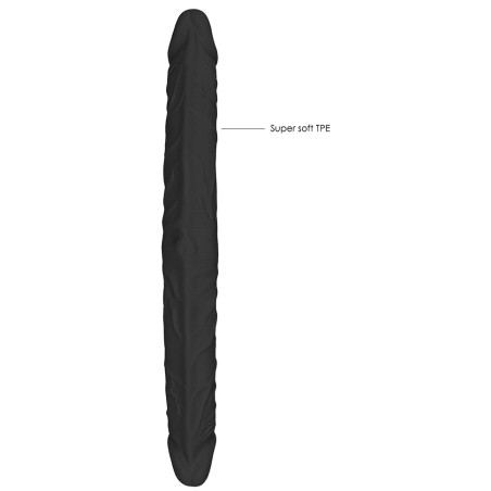 Double gode REALROCK 36 x 4.4cm Noir