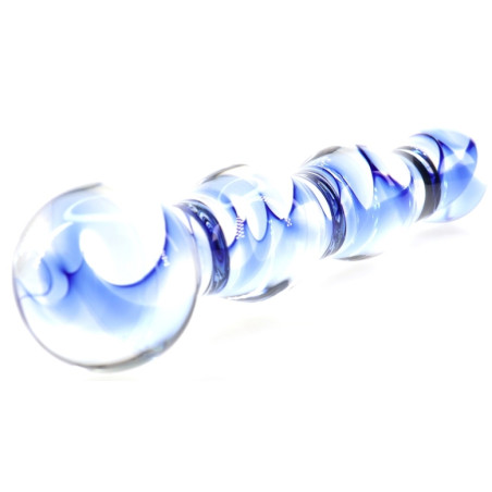 Gode en verre SCREW BEADS 17 x 3.5cm