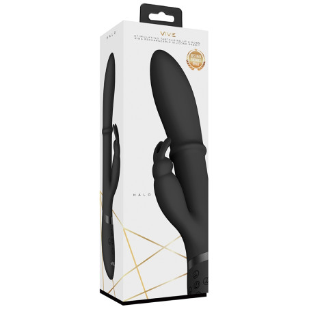 Vibro Rabbit HALO 24.5 x 3.5cm Noir