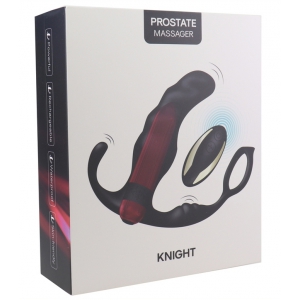 Cockring et plug vibrant KNIGHT 10 x 3.5cm