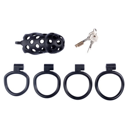Cage de chasteté DOTTY XL 10 x 4cm Noire
