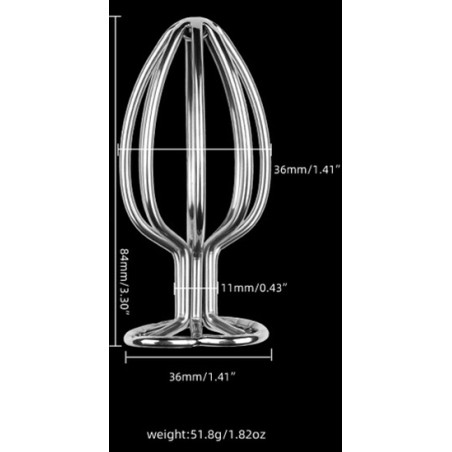 Plug en métal HEART LINE L 8 x 4.2cm