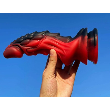 Gode Dragon ZOMAY 18 x 6cm Noir-Rouge