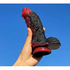 Gode Dragon YONG 15 x 5.5cm Noir-Rouge