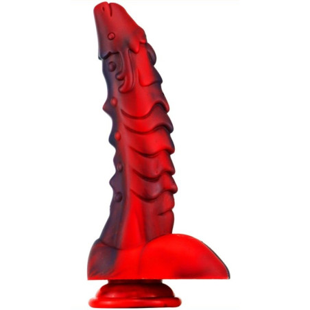 Gode Dragon SARKAN 19 x 4.5cm Noir-Rouge