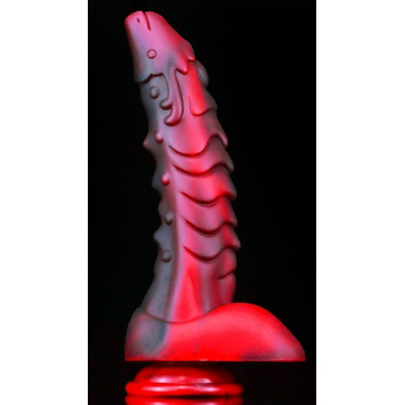 Gode Dragon SARKAN 19 x 4.5cm Noir-Rouge