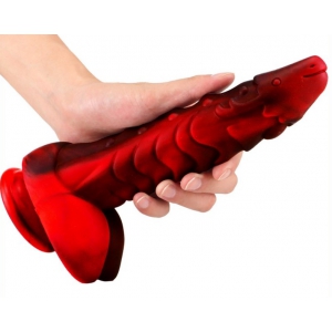 Gode Dragon SARKAN 19 x 4.5cm Noir-Rouge