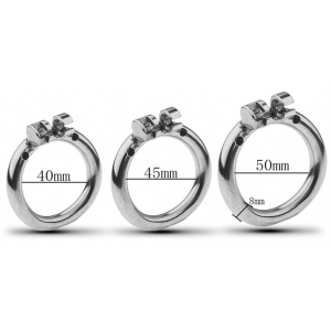 Cage de chasteté en métal FLAT 2cm