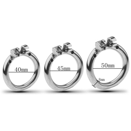 Cage de chasteté en métal FLAT 2cm