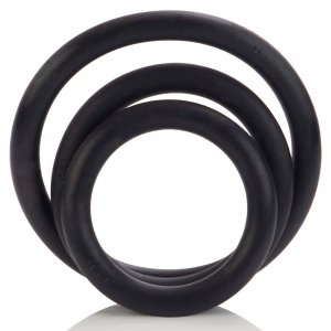 Lot de 3 Cockrings souples RUBBER RINGS Noir