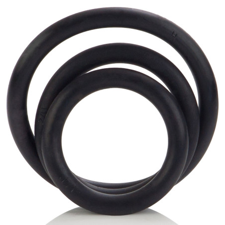 Lot de 3 Cockrings souples RUBBER RINGS Noir