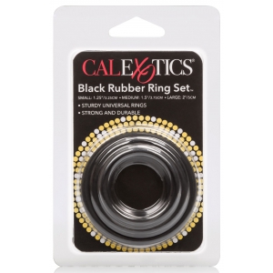 Lot de 3 Cockrings souples RUBBER RINGS Noir