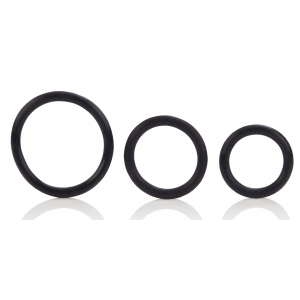 Lot de 3 Cockrings souples RUBBER RINGS Noir