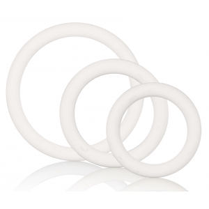 Lot de 3 cockrings souples Blanc