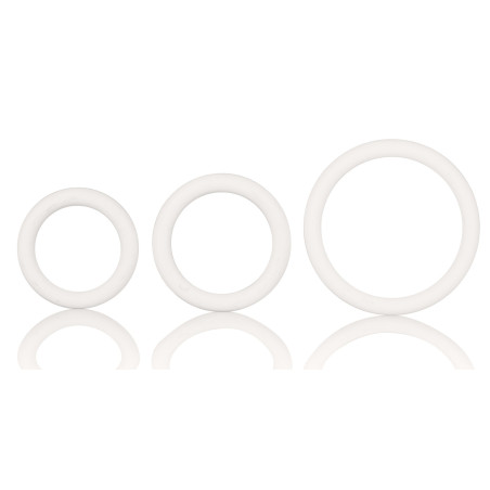 Lot de 3 cockrings souples Blanc