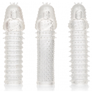 Kit 3 Gaines de pénis texturées RIBBED EXTEND 14 x 4cm
