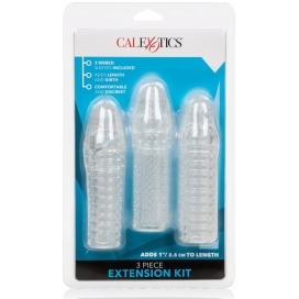 Kit 3 Gaines de pénis texturées RIBBED EXTEND 14 x 4cm 2