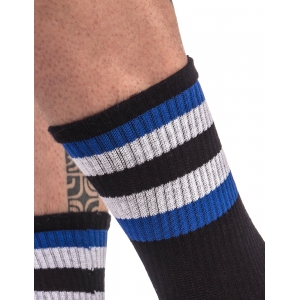 Chaussettes HALF FETISH Noir-Bleu-Gris