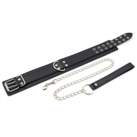 Kit Collier et Menottes DOUBLE PIN Noires 2