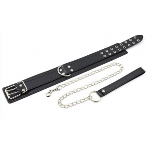 Kit Collier et Menottes DOUBLE PIN Noires