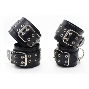Kit Collier et Menottes DOUBLE PIN Noires