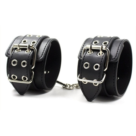 Kit Collier et Menottes DOUBLE PIN Noires