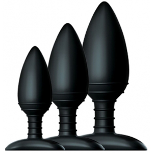 Lot de 3 plugs Silicone TRIO Nexus Noirs