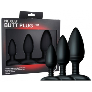 Lot de 3 plugs Silicone TRIO Nexus Noirs