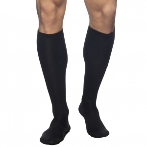 Chaussettes hautes FETISH SOCKS Noir-Bleu