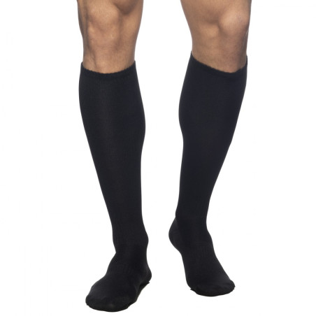 Chaussettes hautes FETISH SOCKS Noir-Bleu