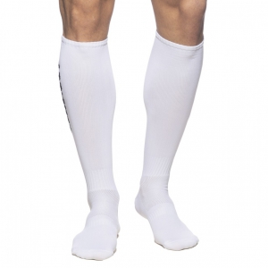 Chaussettes hautes FETISH SOCKS Blanc-Noir