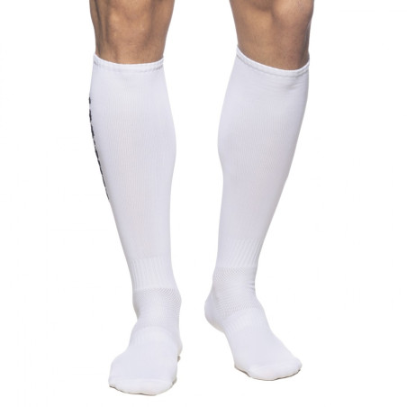 Chaussettes hautes FETISH SOCKS Blanc-Noir