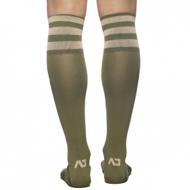 Chaussettes hautes BASIC SOCKS Kaki-Beige 2