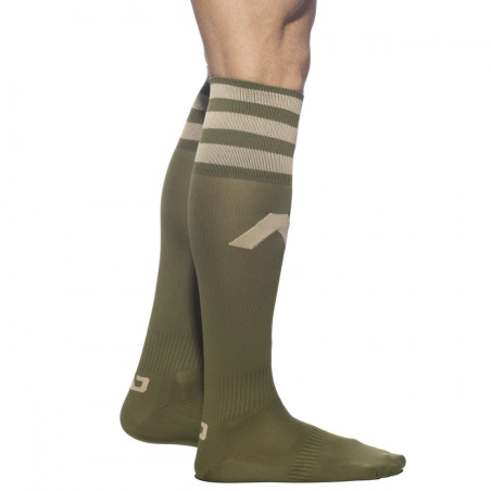 Chaussettes hautes BASIC SOCKS Kaki-Beige