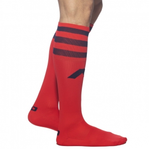 Chaussettes hautes BASIC SOCKS Rouge-Marine