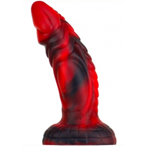 Gode Monster SQUAX 18 x 5.5cm Noir-Rouge