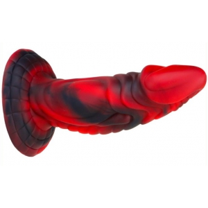 Gode Monster SQUAX 18 x 5.5cm Noir-Rouge