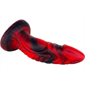 Gode Monster SQUAX 18 x 5.5cm Noir-Rouge