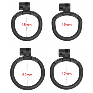 Cage de chasteté FLAT ZONE 2.5cm Noire