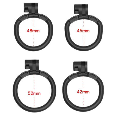 Cage de chasteté FLAT ZONE 2.5cm Noire