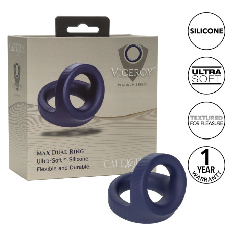 Ballstretcher Silicone MAX DUAL RING Viceroy Bleu
