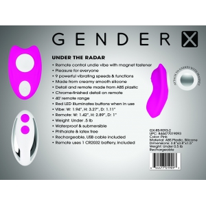 Stimulateur de clitoris télécommandé UNDER THE RADAR 9 Vibrations