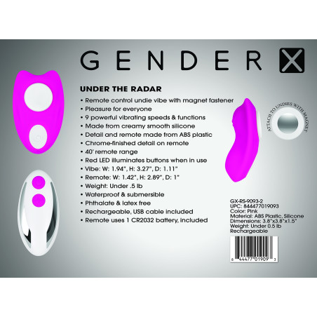 Stimulateur de clitoris télécommandé UNDER THE RADAR 9 Vibrations