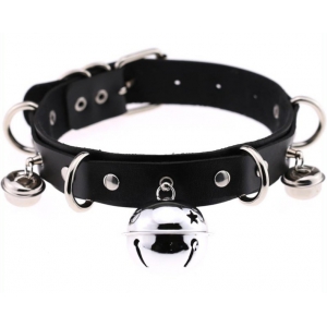 Collier Sexy avec grelots Noir