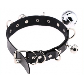 Collier Sexy avec grelots Noir 2