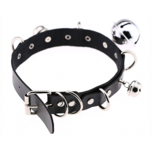Collier Sexy avec grelots Noir