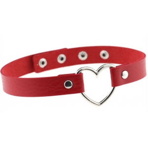 Ras de cou HEART LISH Rouge
