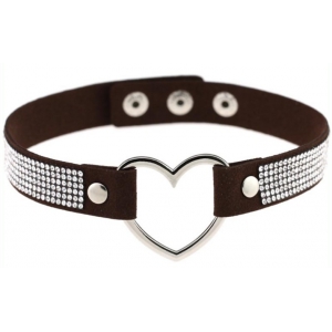 Ras de cou HEART STRASS Noir